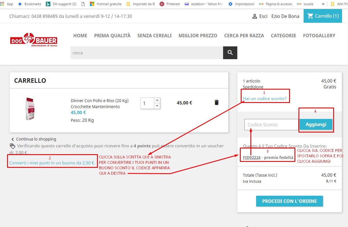 come creare e utilizzare lo sconto punti fedeltà